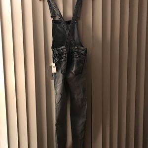 Skinny denim jeans overalls nwt